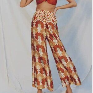 Hawaiian Sunset Wide Leg Pants, Size Small, New